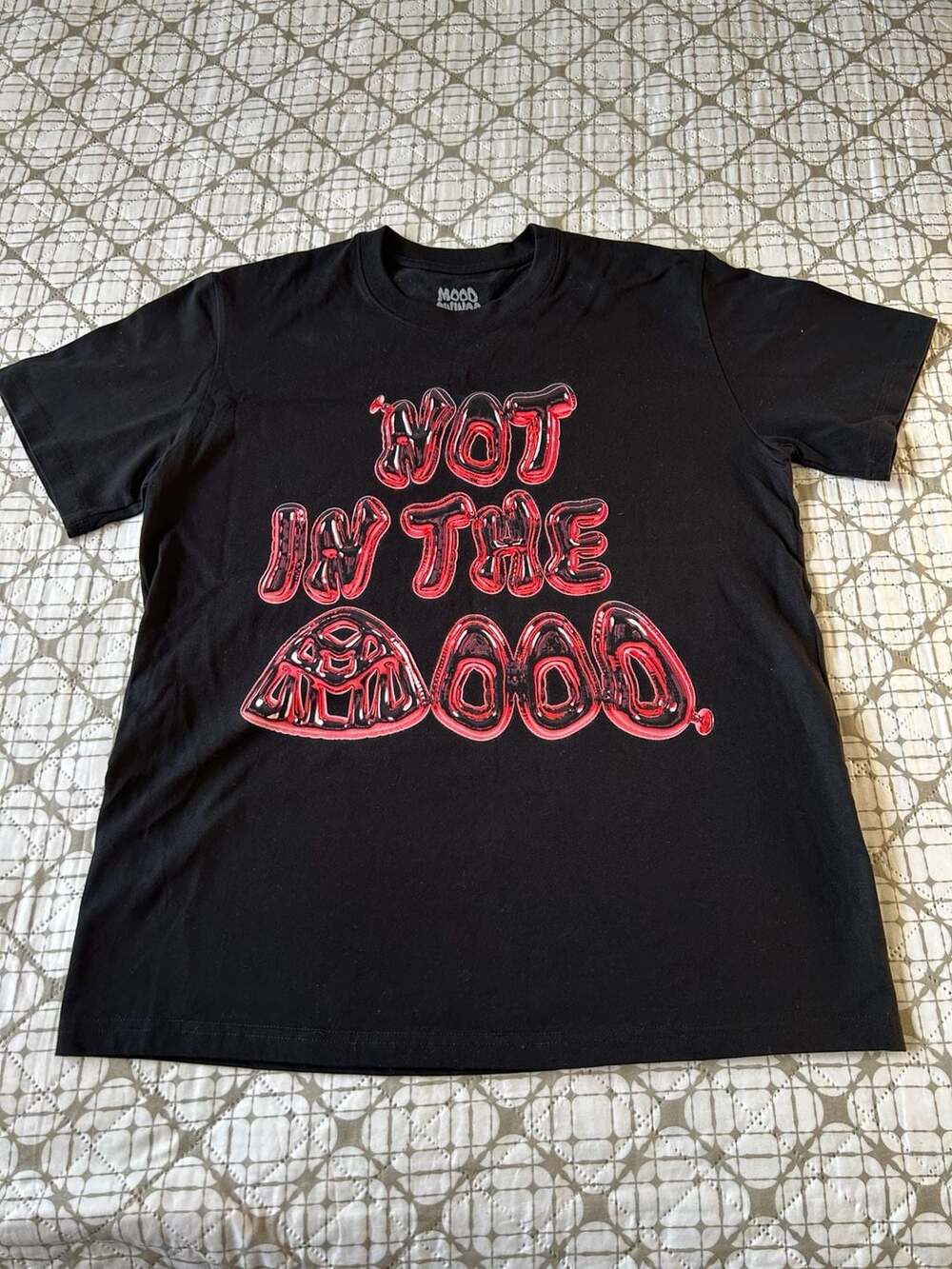 Mood Swings Not In The Mood Graphic T-Shirt Black Size Large